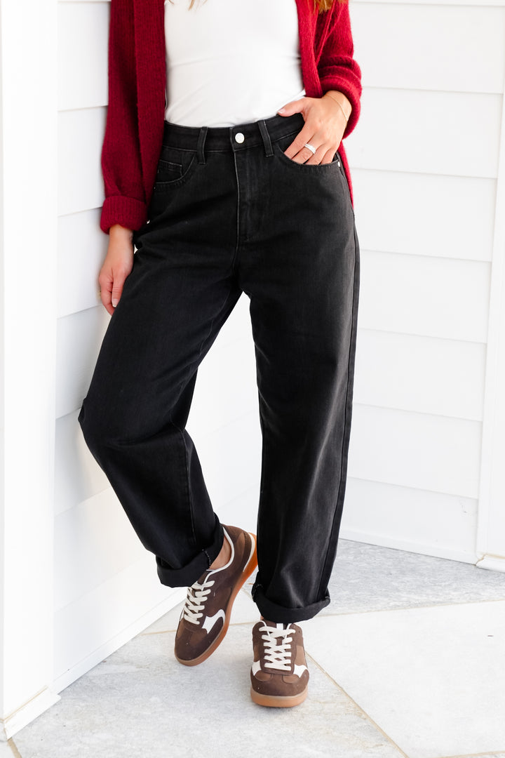 Judy Blue High Rise Black Marlow Arc Rigid Magic Trouser Jeans