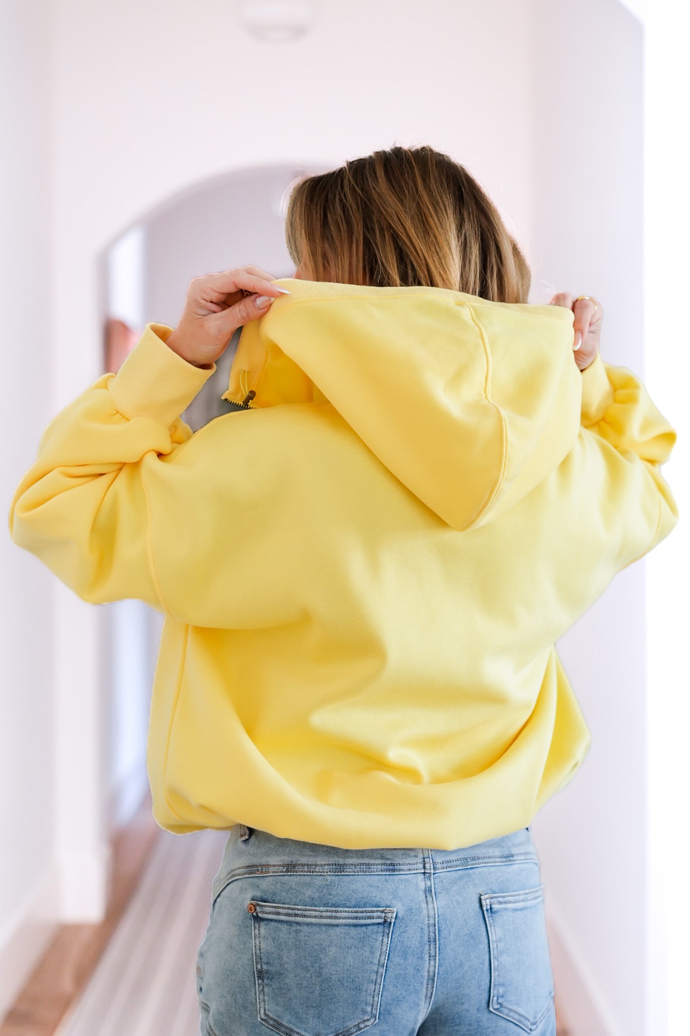 Long Sleeve Half Zip Elastic Hem Hoodie – Freckled Poppy