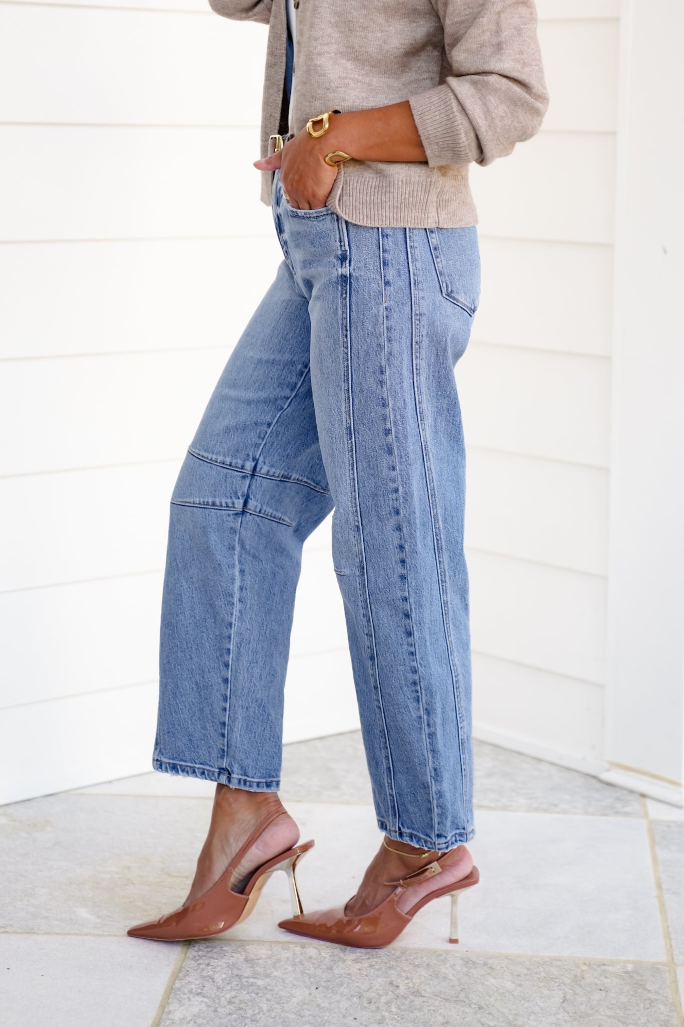 Restock! Vervet The Victoria High Rise Medium Wash Barrel Jeans