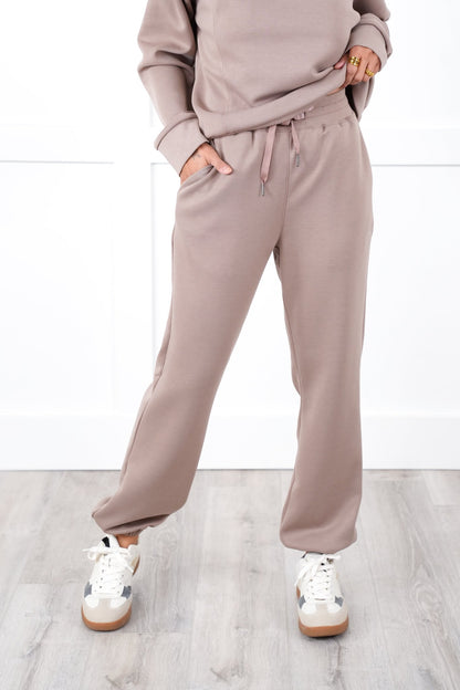 Door Buster! Plus/Reg Long Sleeve Half Zip Top with Elastic Waist Joggers Pant Set
