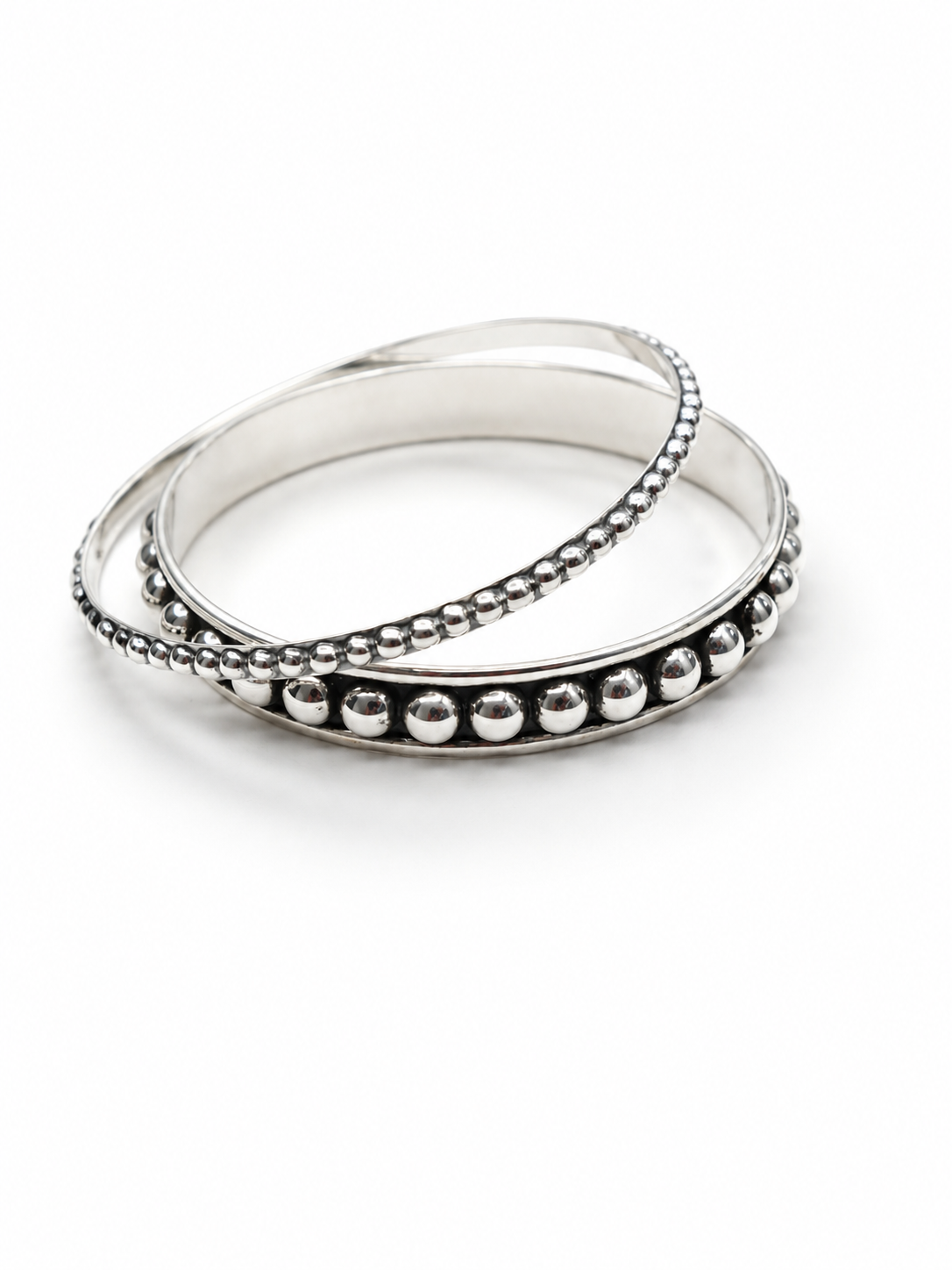 BOHO SOL Sterling Silver Ball Bangle