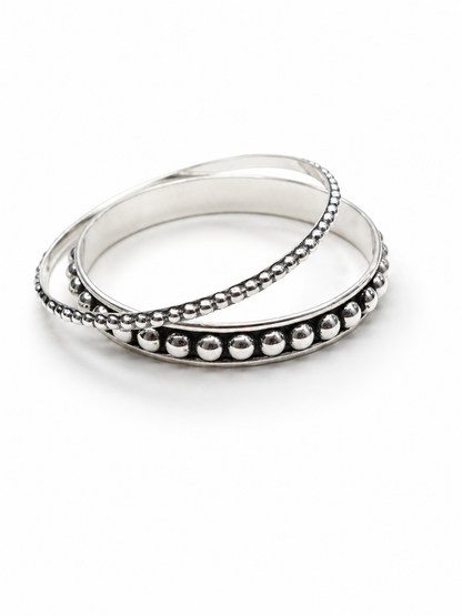 BOHO SOL Sterling Silver Ball Bangle
