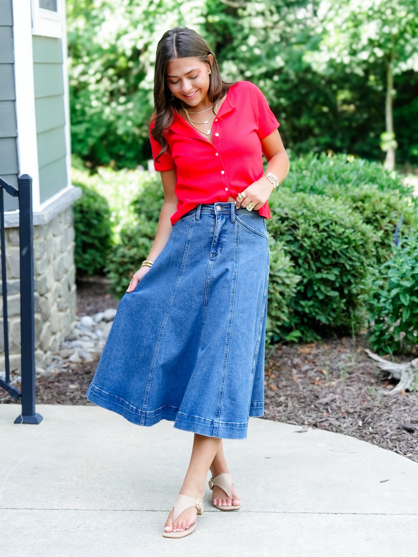 Judy Blue Medium Wash Lasso Skirt