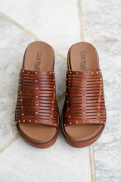 Corky's Much Better Studded Cutout Slide Wedge Sandal