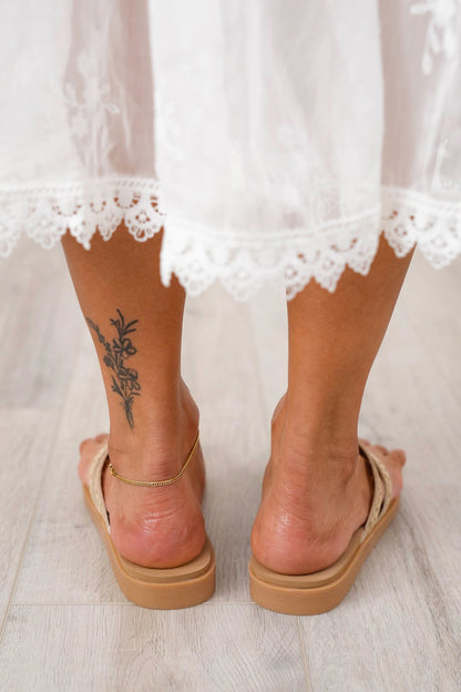 Yellow Box "Fralin" Floral Detailing Flip Flop Sandals