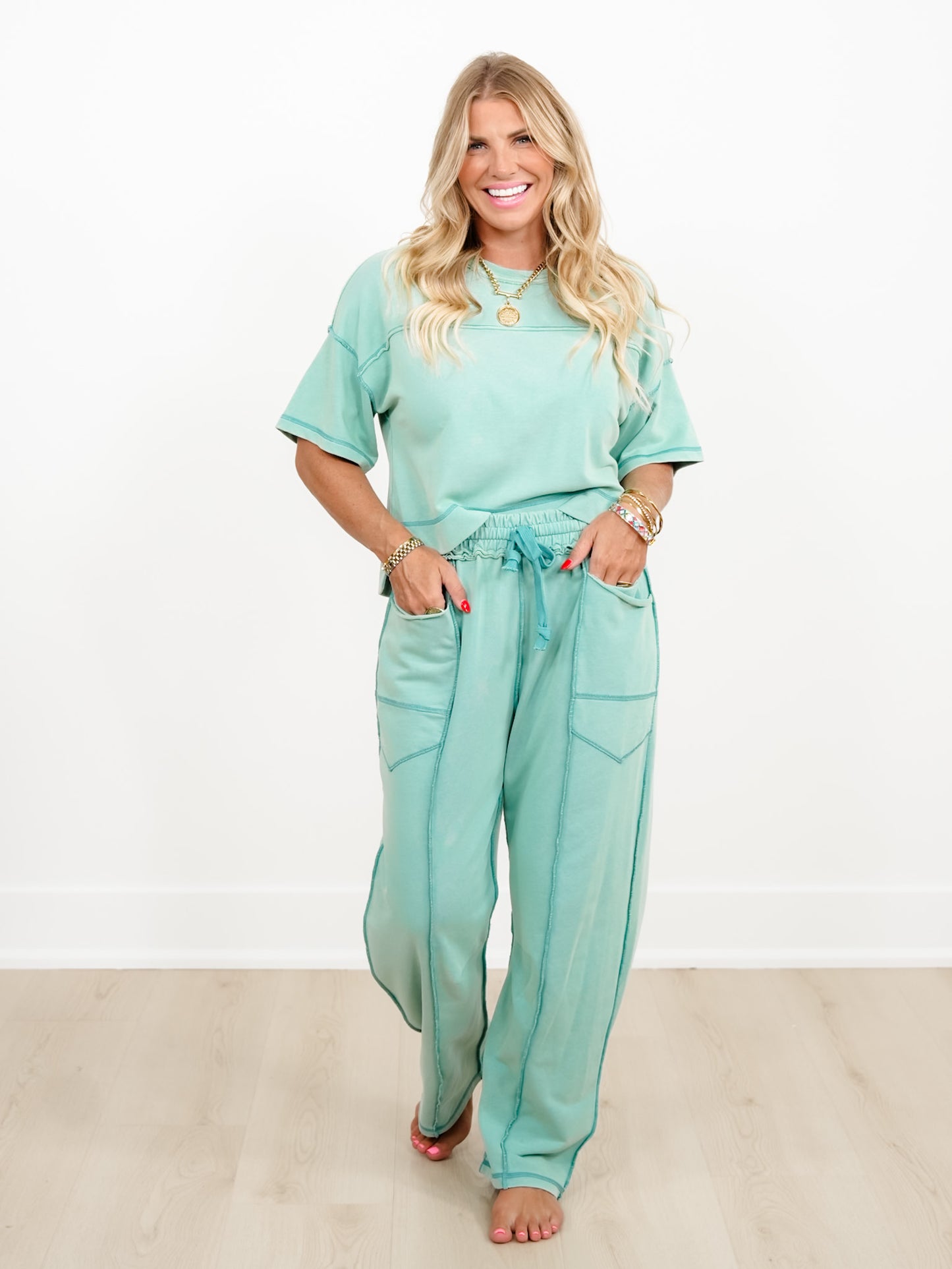 Restock! Short Sleeve Top and Cropped Pant Set