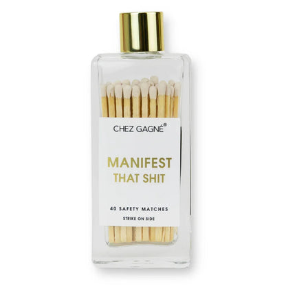 Chez Gagne Glass Bottle Safety Matches