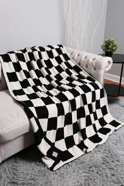 Checkered Pattern Luxury Soft Throw Blanket