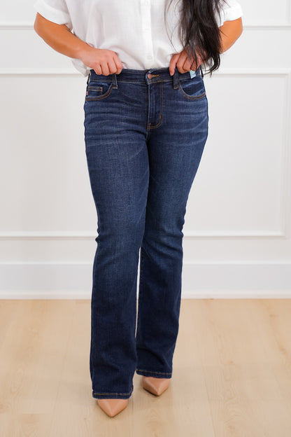Judy Blue PETITE Mid Rise Dark Wash Bootcut Jeans