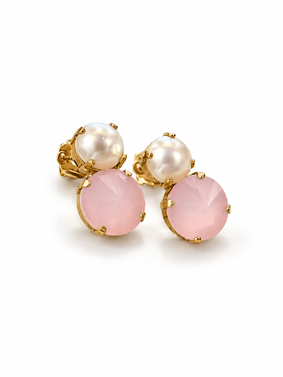 TOVA Maegan Crystal and Pearl Earrings - Freckled Poppy