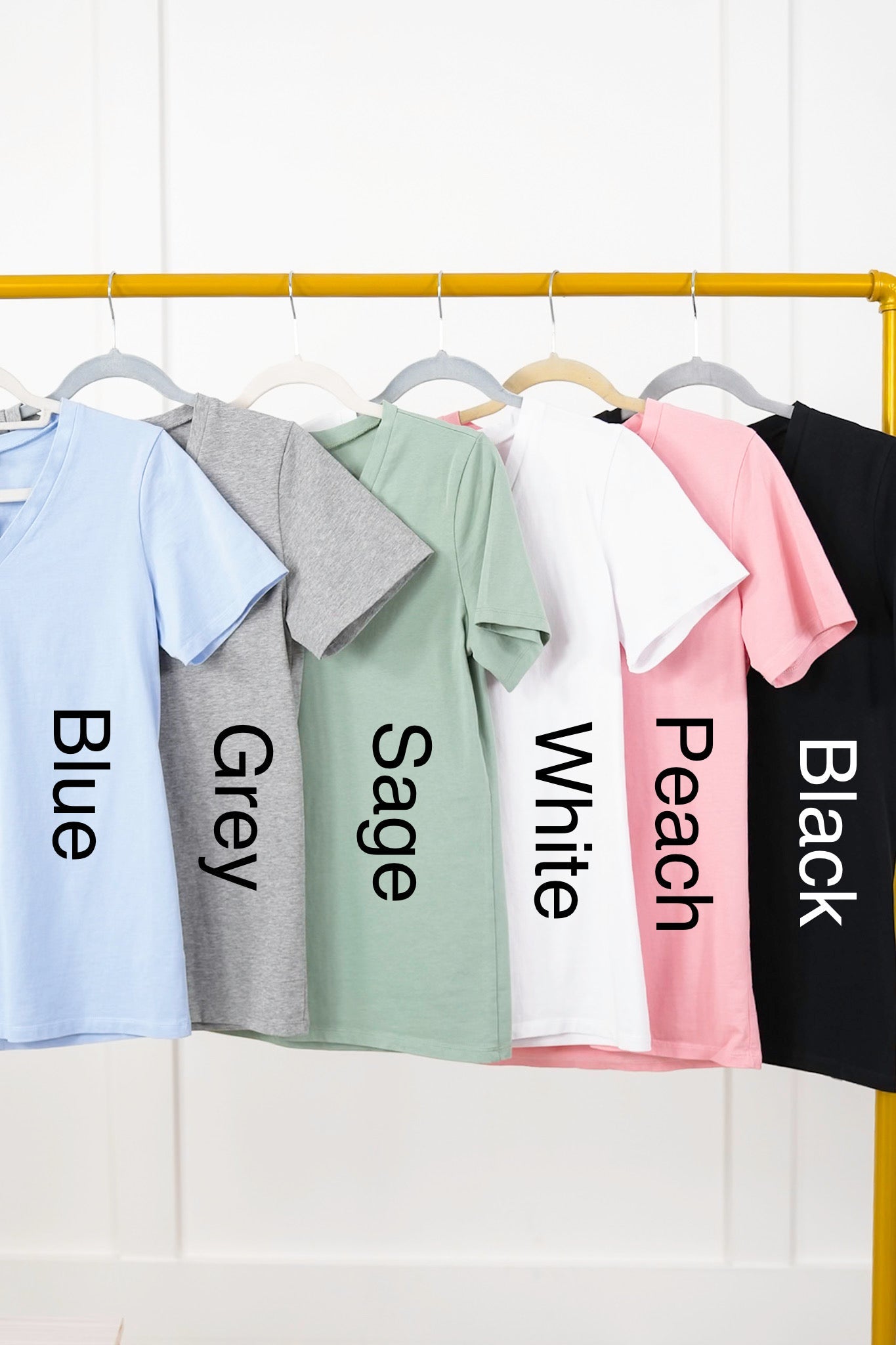 Door Buster! Solid Short Sleeve V Neck Top