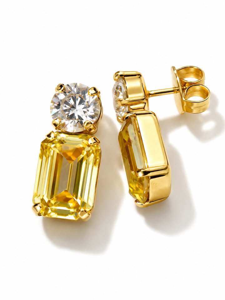 TOVA Jolene Antique Gold Plated Drop Earrings