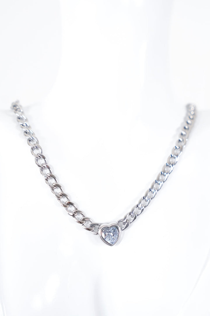 Lauren Kenzie Silver Heart Necklace