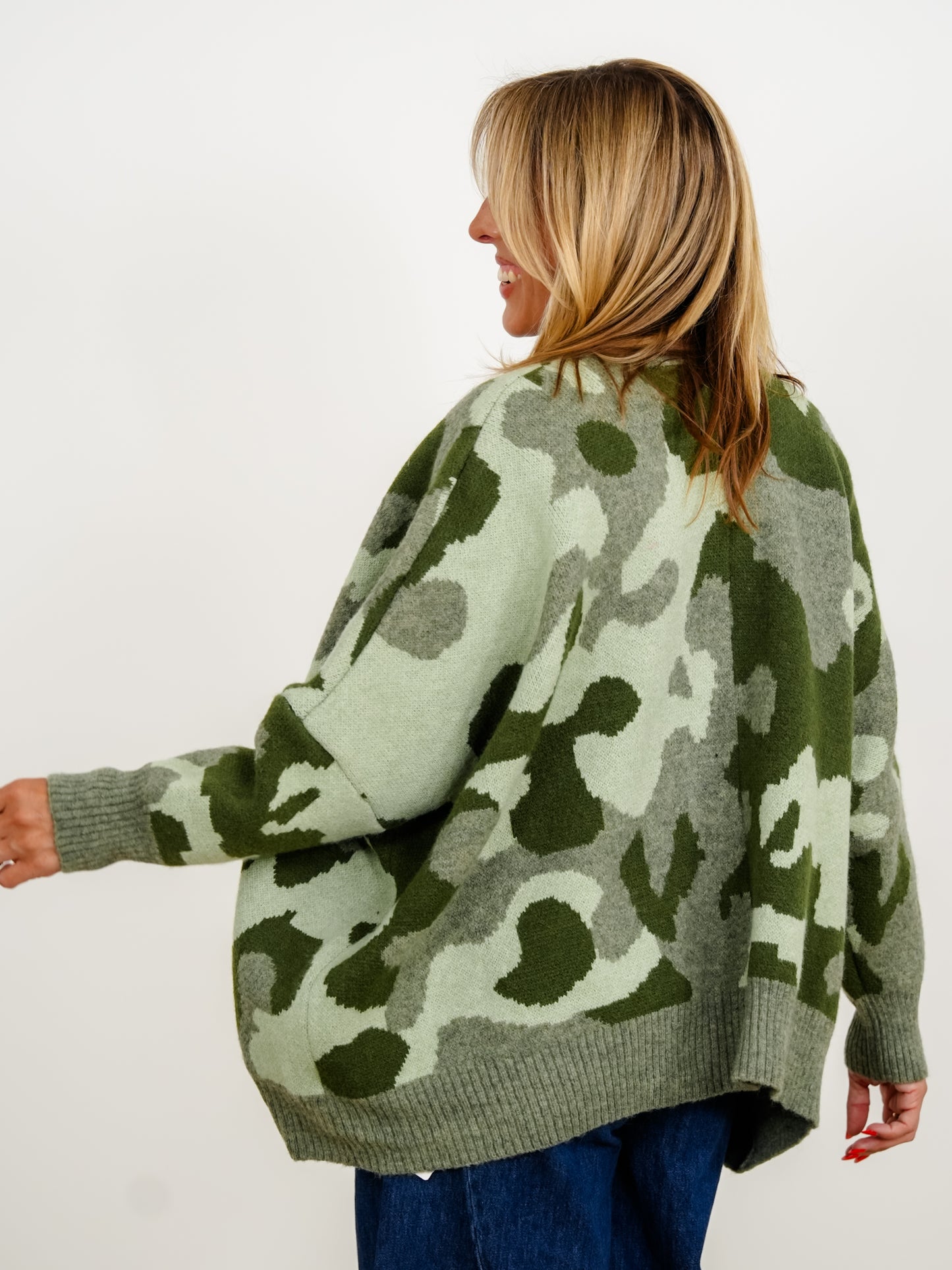 Camo Long Sleeve Button Down Cardigan