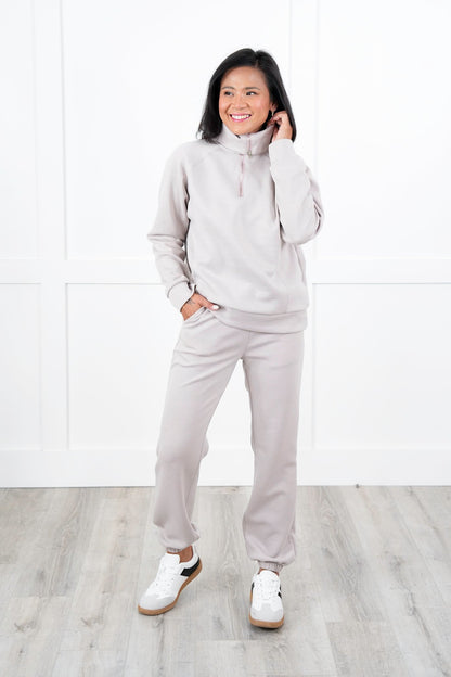 Door Buster! Plus/Reg Elastic Waist Scuba Knit Joggers with Ribbon Drawstring