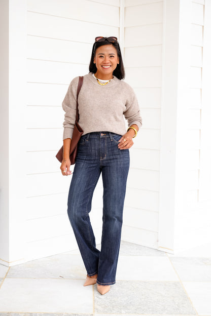 Judy Blue High Rise Dark Wash Straight Leg Jeans