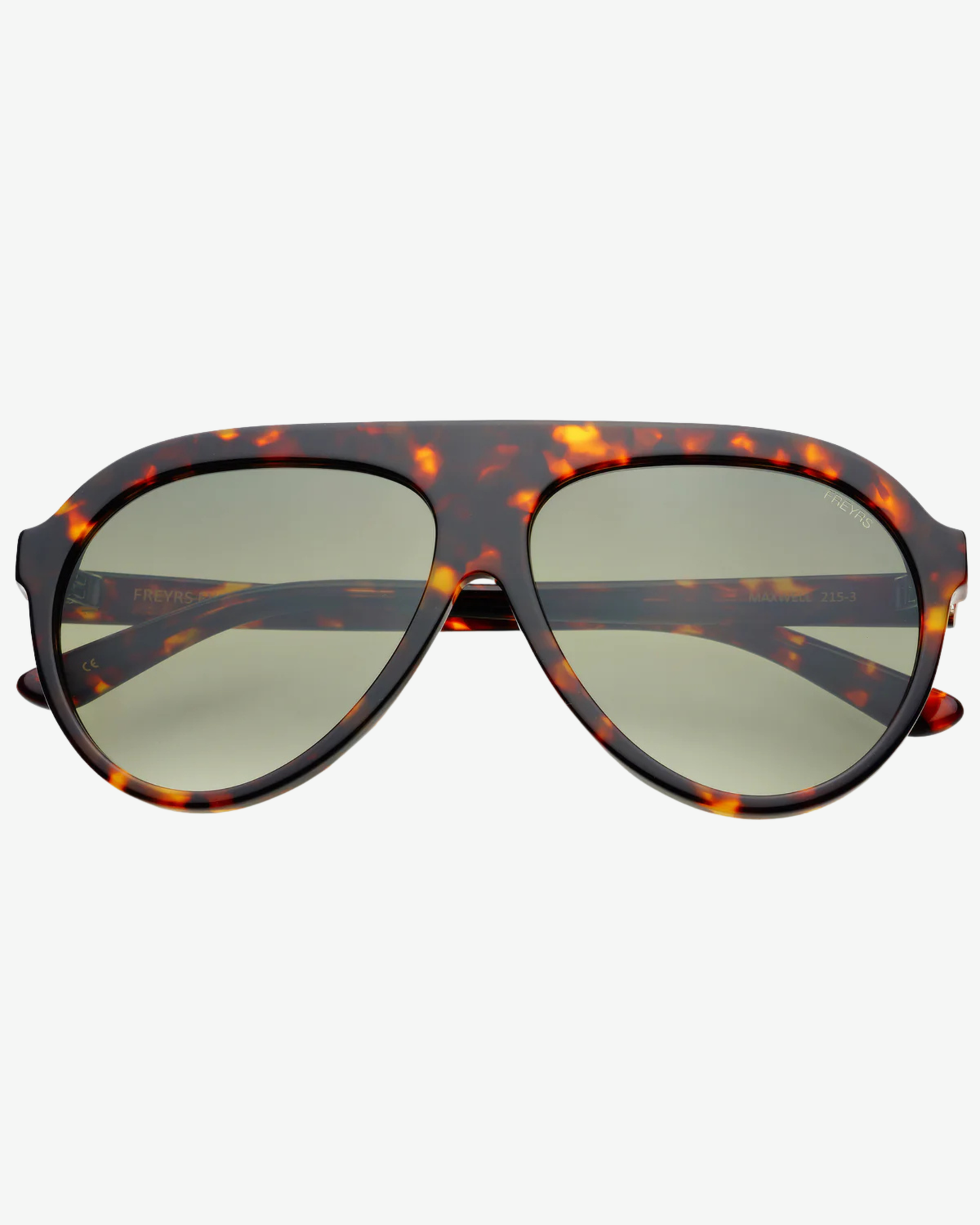 Freyrs Maxwell Tortoise Acetate Unisex Aviator Sunglasses