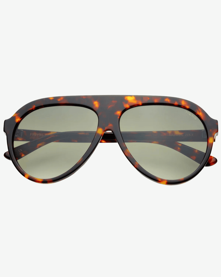 Freyrs Maxwell Tortoise Acetate Unisex Aviator Sunglasses - Freckled Poppy