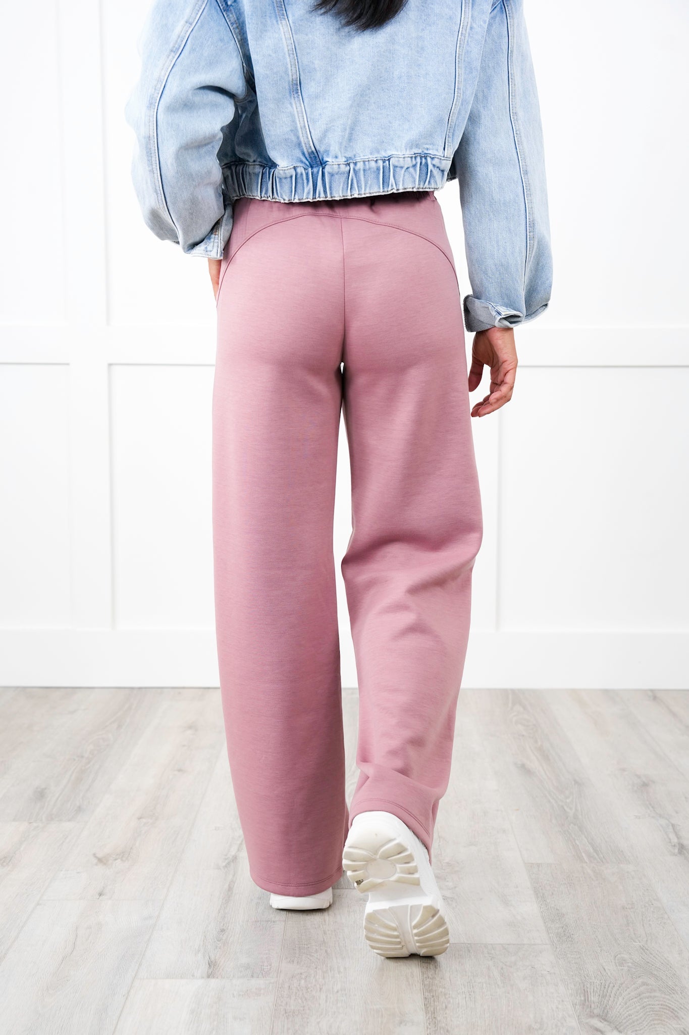 Door Buster!! Plus/Reg Solid Knit Straight Leg Pull On Pants