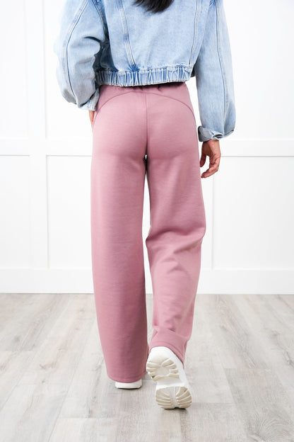 Door Buster!! Plus/Reg Solid Knit Straight Leg Pull On Pants