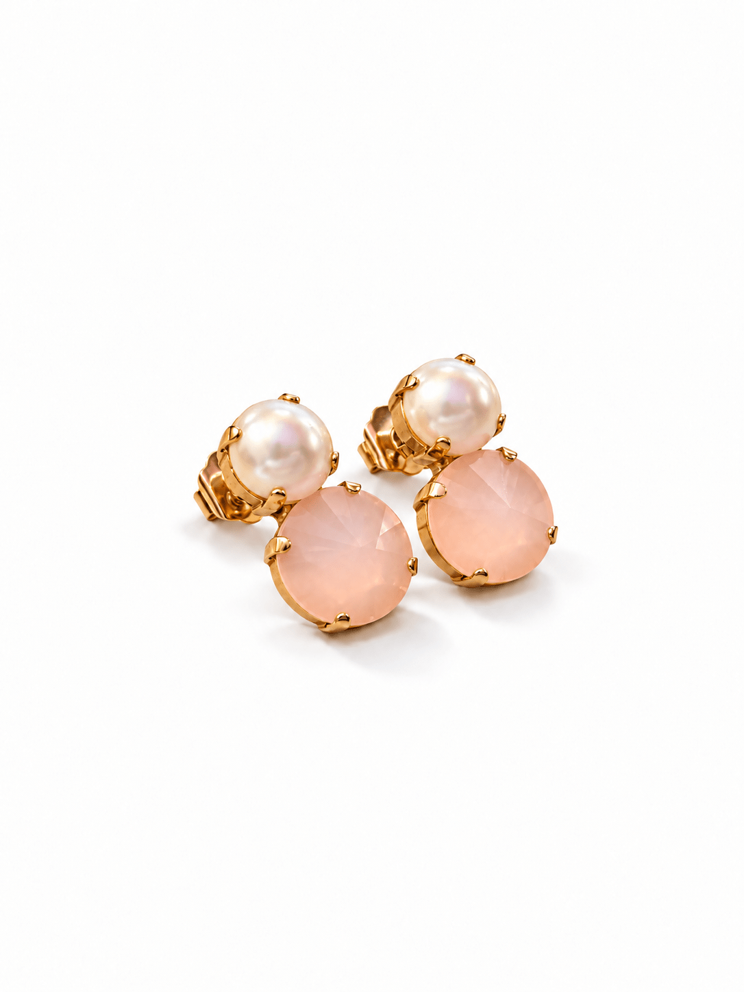 TOVA Maegan Crystal and Pearl Earrings - Freckled Poppy