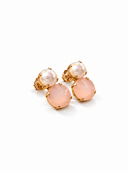 TOVA Maegan Crystal and Pearl Earrings - Freckled Poppy