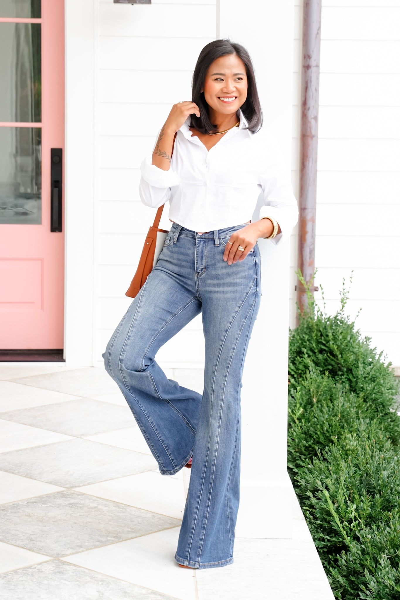 Judy Blue Golden Hour Mid Rise Flare Jeans with Double Angular Seam