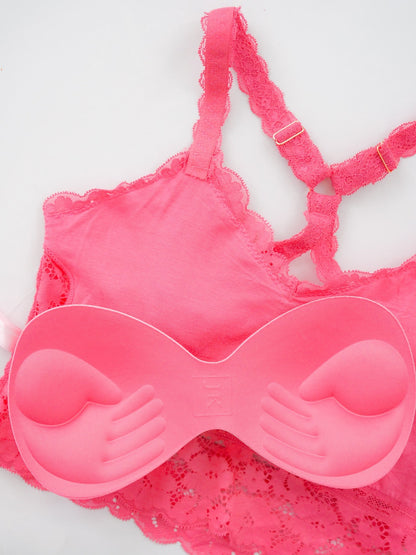 Restocks!! Plus/Reg Lace Racerback Bralette With Adjustable Straps (Multiple Colors)