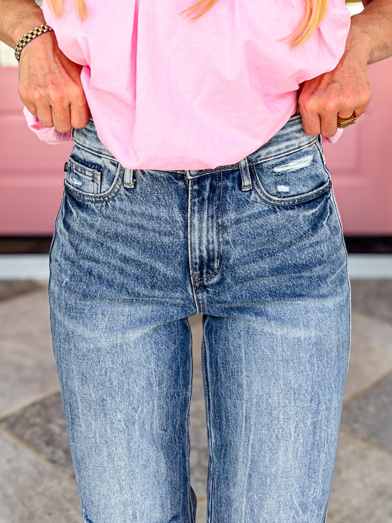 Judy Blue The North Shore  High Rise Medium Wash Rigid Magic Slim Straight Leg Jeans