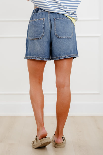 Judy Blue Medium Wash Featherweight Baggy Shorts