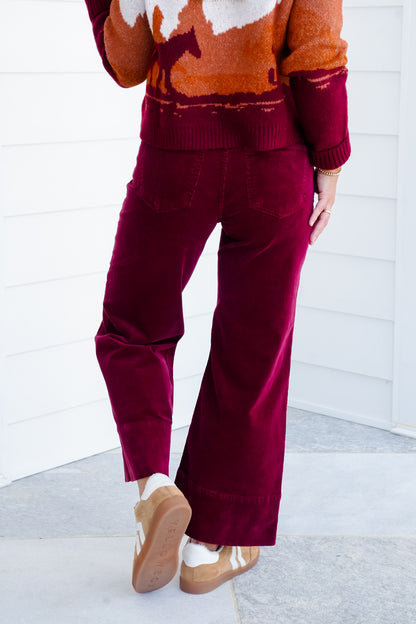 Risen High Rise Corduroy Wide Leg Pants