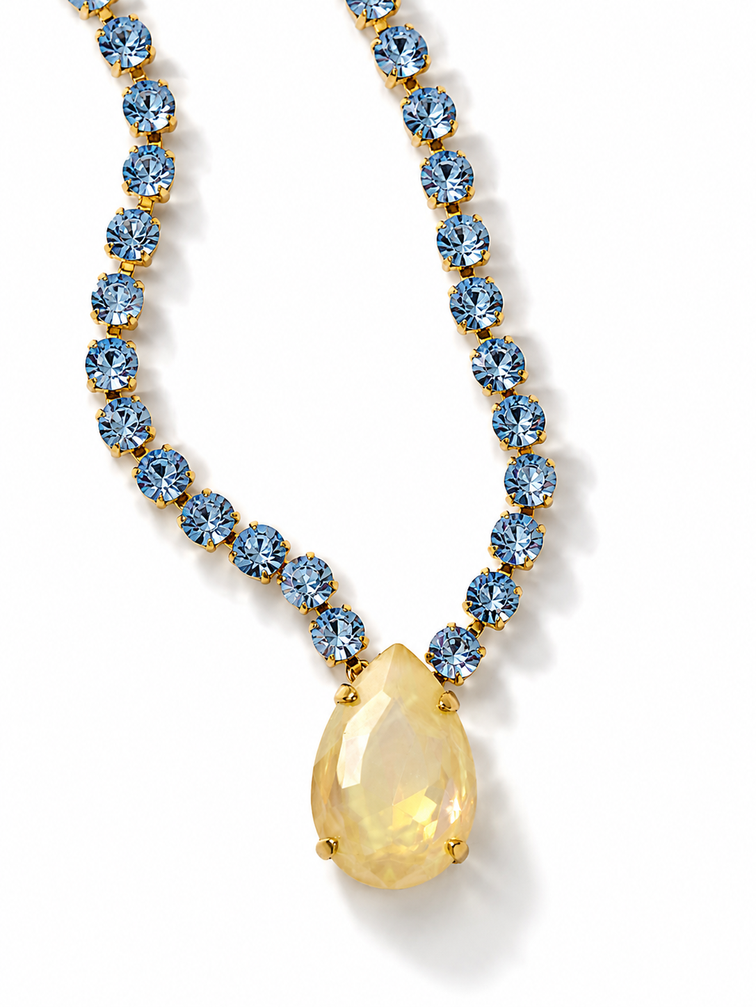 TOVA Melinda Teardrop Pendant Crystal Necklace
