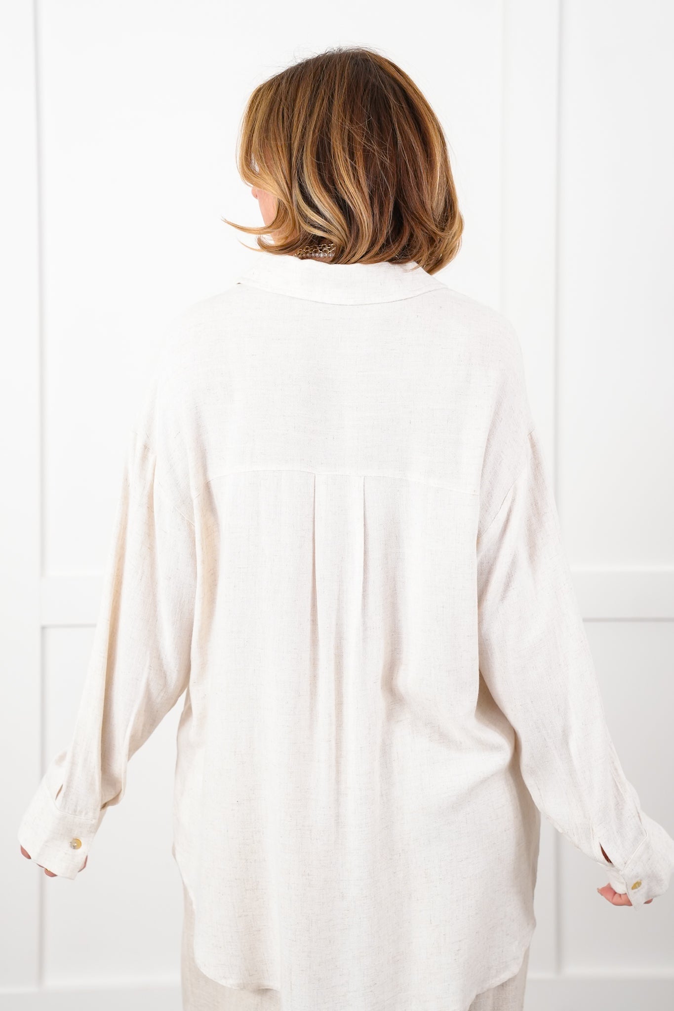 Linen Long Sleeve Button Down Shirt