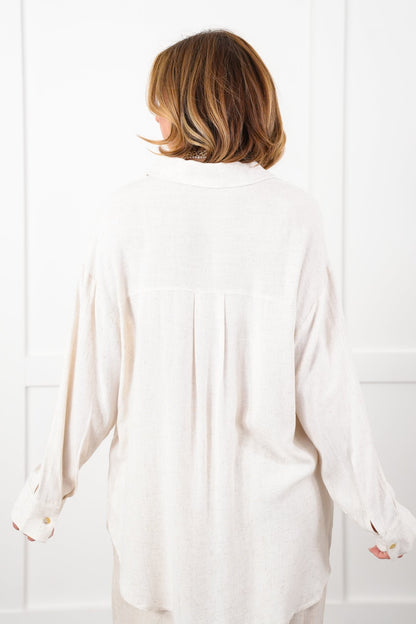 Linen Long Sleeve Button Down Shirt