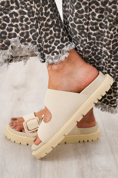 New Color! MIA Dual Buckle Slip On Sandal with Adjustable Straps