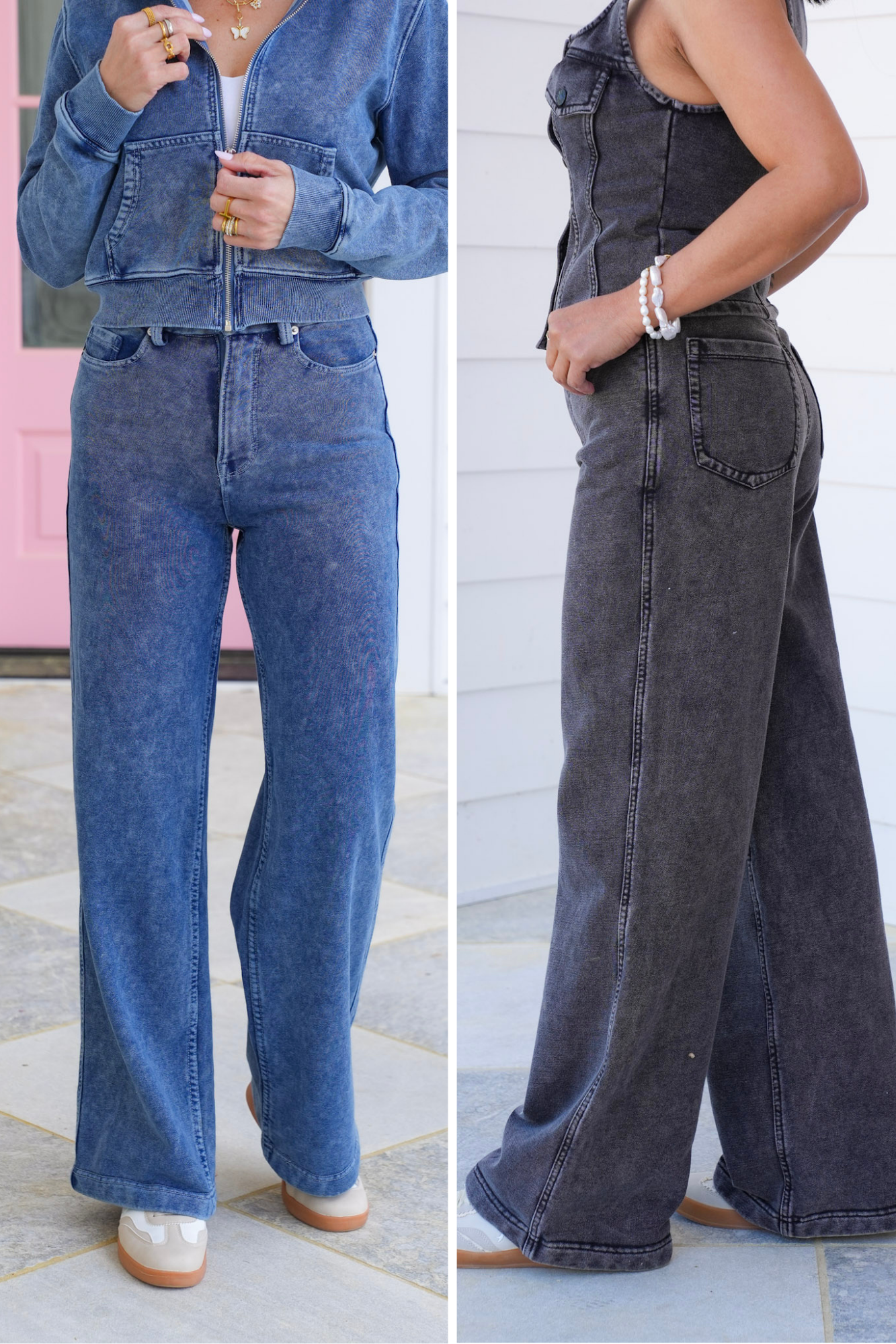 Plus/Reg Mineral Wash High Waist Pants