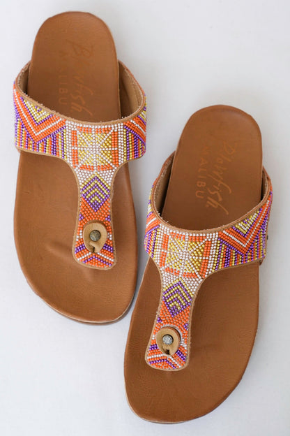 Blowfish Beaded Boho Cork Sandals