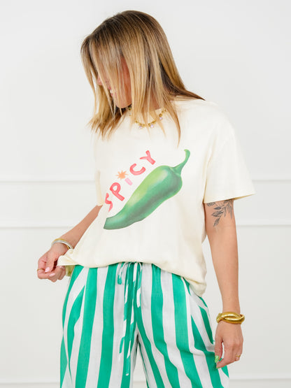 Short Sleeve "Spicy" Graphic Top