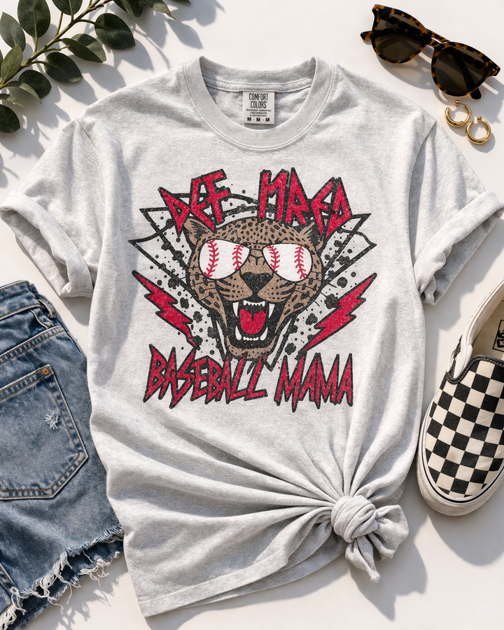 Plus/Reg Short Sleeve "Def Tired Baseball Mom" Graphic Tee