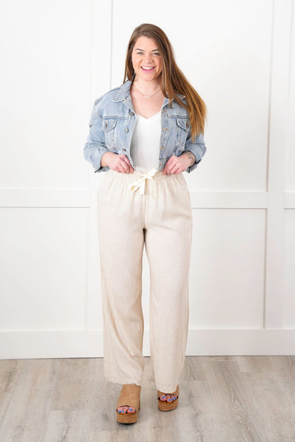 Door Buster! Zenana Drawstring Linen Pants