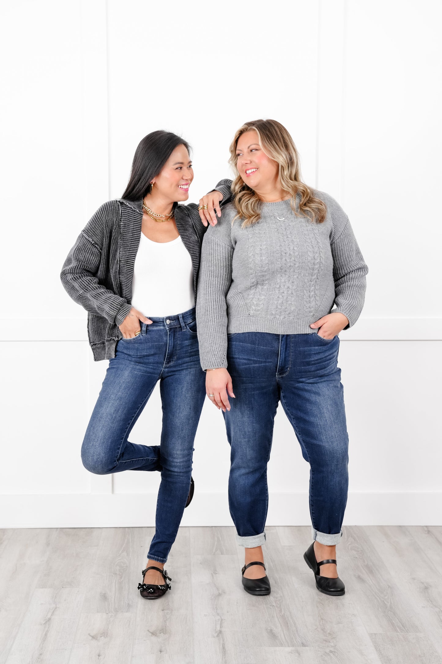 Judy Blue Mid Rise Dark Wash Thermal Skinny Jeans