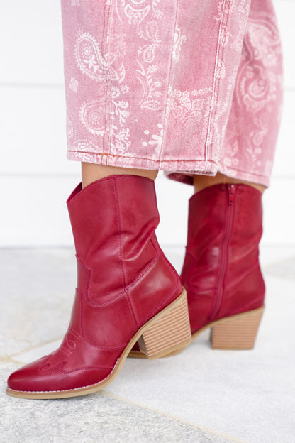MIA Western Cowboy Boot with Block Heel