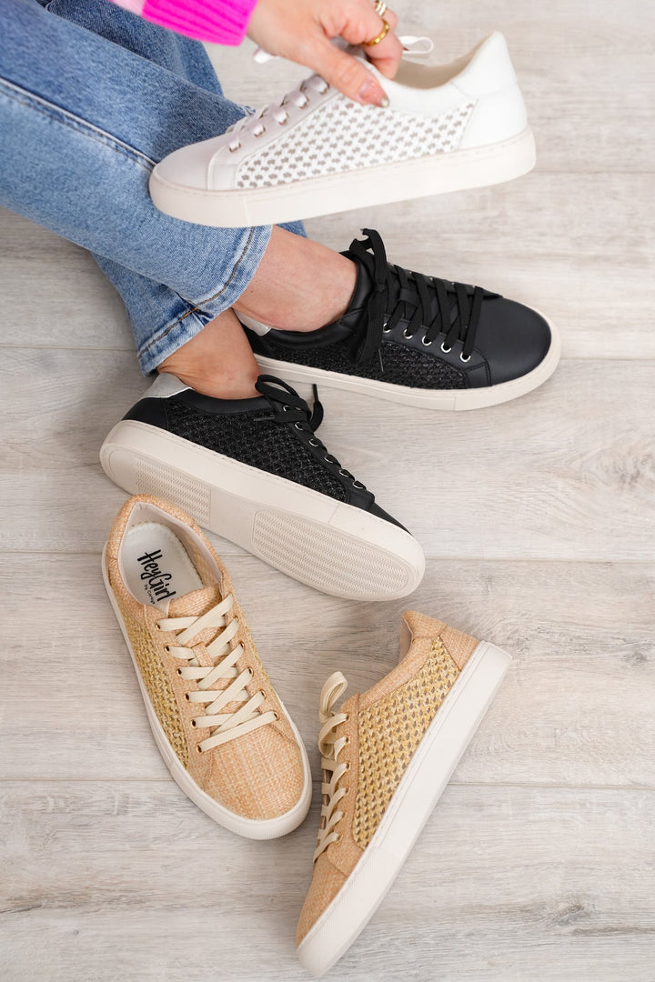 Corky's "Keep Scrolling" Stitched Pattern Sneaker