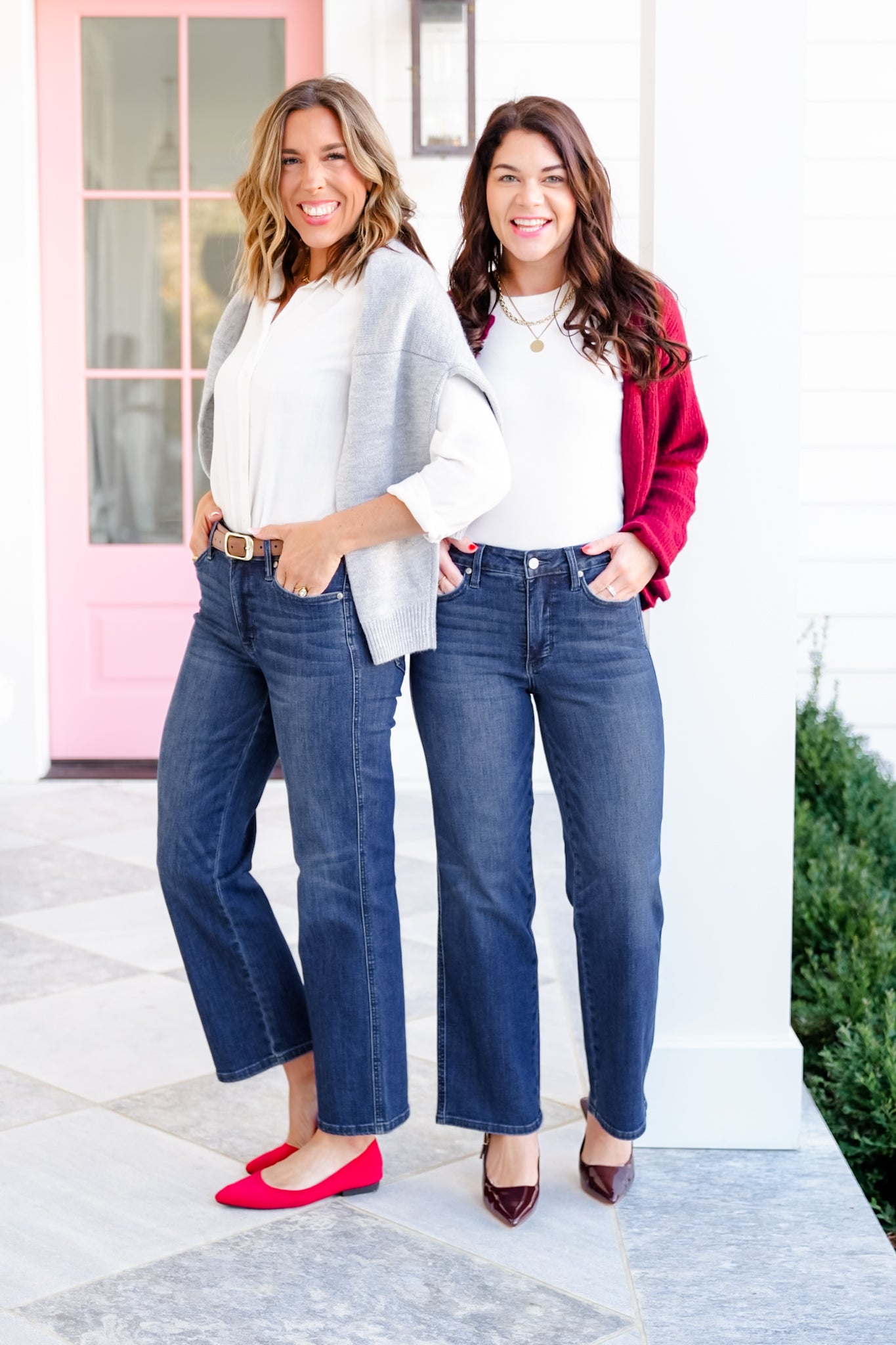 Judy Blue Mid Rise Dark Wash Petite Tummy Control Classic Straight Leg Jeans