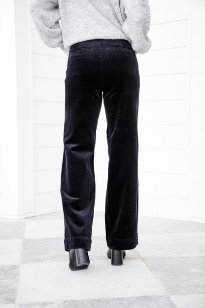 Judy Blue High Rise Black Corduroy Wide Leg Trouser
