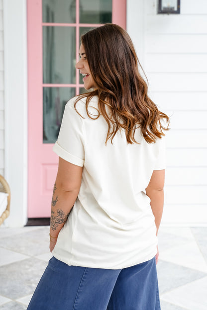 Plus/Reg Short Sleeve "Surf's Up Cowgirl" Graphic Tee