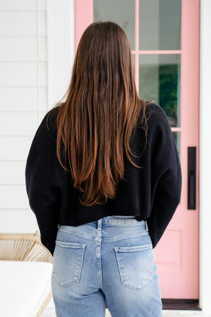 Plus/Reg Long Sleeve "Be Your Self" Cropped Sweater