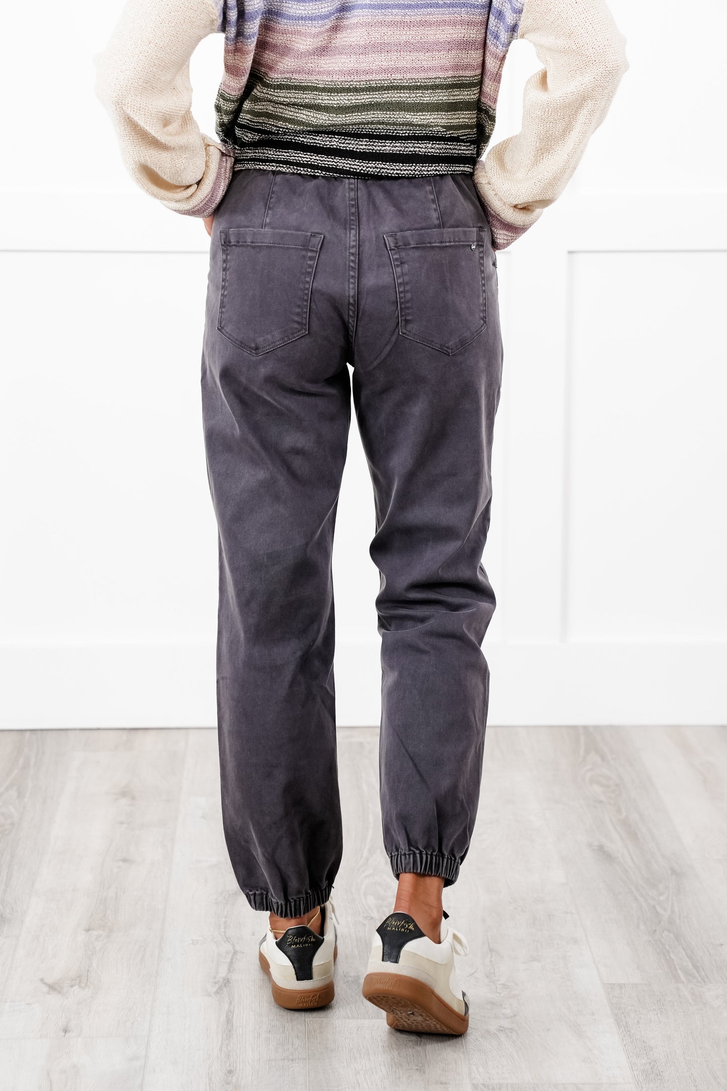 Mica High Rise Grey Cropped Joggers