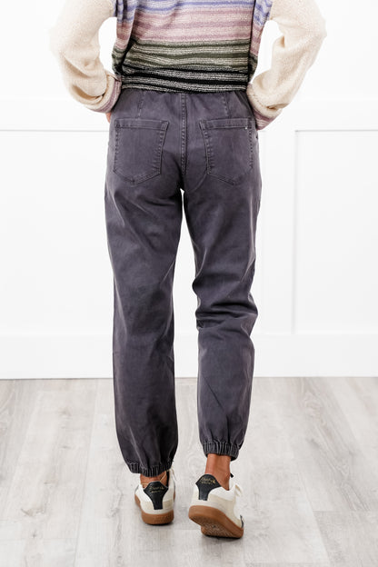 Mica High Rise Grey Cropped Joggers