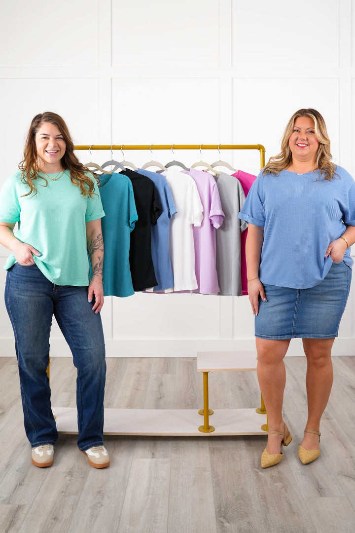 Door Buster! Plus/Reg Thermal Short Cuffed Sleeve Top